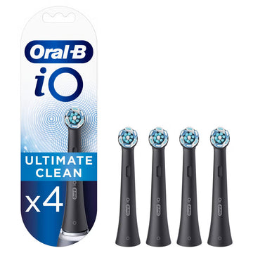 ORAL B - IO BLACK TOOTHBRUSH HEADS - PACK OF 4